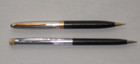 Vintage Pair Set Of 2 Sheaffer Black And Chrome Mechanical Pencils Working