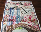 Vera Neumann Linen Tea Towel Central Park New York Bridge Spring