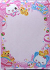 Kamio Heisei Fancy Happy March Rabbit Cat Large A6 Memo Pad Made In Japan