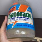 Vtg Gatorade Glass Bottle  empty  Thirst Quencher Citrus Cooler 46 Oz Rare Size