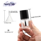 6pcs Empty Nail Polish Bottles With Brush  Empty Refillable Diy Glass Nail Po   
