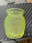 Beautiful Vaseline Glass Vintage Vase