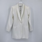 Nonchalant Label Dina Blazer Mini Dress Satin Off White Ivory Staining Small