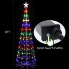 6ft Multicolor Led Animated Outdoor Christmas Tree W 8 Modes For Xmas Yard Decor