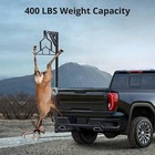 Hitch Mounted Deer Hoist Truck Hitch Game Hoist 400lbs Winch Swivel With Gambrel