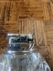 Vintage Glass Crystal Table Lighter Made In Japan Silvertone Metal Top
