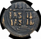 Byzantine  Anonymous Christ Follis  1028-1034 Ad  Class B  Ngc Choice Fine