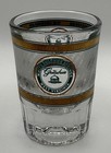 Vintage The Greenbrier Hotel Heavyweight Shot Glass W gold Trim Awesome 