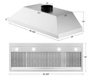 Ct Copper Tailor 48  Built-in Range Hood Insert 1150 Cfm Ducted Stainless Steel