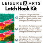 Leisure Arts Latch Hook Kit Tropical  16   Latch Hook Kit  Latch Hook Rug Kits 