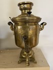 Antique Russian Brass Samovar Batashev Heirs Tula Tzarist Imperial Medals C 1896