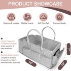 Nursery Storage Basket  Baby Diaper Caddy Organizer For Changing Table  Newbo   