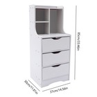Bedside Table Bedroom Storage Cabinet Organizer Small Nightstand With 3 Drawers