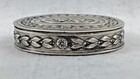 Wonderful German 800 Sterling Fancy Oval Hinged Box-1 3 4 x 1 1 2 x1 4 