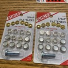 2 Vtg  Gold pearl Snaps Fastener With Attaching Tool  Snaps  Hooks  Eyelets  Etc