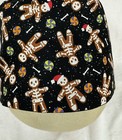 Men women Surgical Scrub Cap Lined Skeleton Gingerbread With Santa   s Hat  Cotton