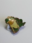 Cartoon Bullfrog Lapel Pin