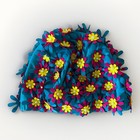 Adult Swimming Cap Floral Colorful Petals Stylish Hat Medifier Retro Style