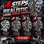 Lime Line 7pc Zombie Reusable Airbrush Stencil Template Set For Diy Custom Paint