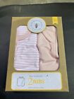 3 X Burt s Bees Baby Girl 2 Pack Bibs Set    Pink   White   Organic Cotton  