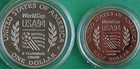 1994 World Cup Soccer Proof 2 Coin Set 90  Silver Dollar And 50 Cent Box And Coa
