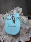 Rare Vintage Tiffany  co Sterling Silver Enamel Lucky Elephant Keyring Keychain