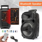 8  Portable Party Speaker Usb Bluetooth Loud Bass Sound Rechargeable W  Remote