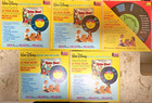 Vintage Lot Of 5 Walt Disney Read Along 24 Page Book And Records See Hear Read