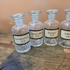 Vintage Swiss Homeopathic Apothecary Bottles 7pc Match Ground Glass Stopper 100m