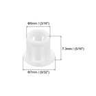 32pcs 5mm 3 16   White Nylon Plastic Round Locking Hole Plugs Insert End Caps