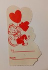 Vintage Valentine s Day Card 1950s Fuld Monkey On Telephone