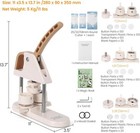 3-in-1 Button Maker Machine Pin Badge Maker 1  1 25  2 28  With 300 Button Parts