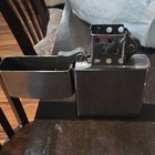 Vintage Japan Marked Silver Tone Metal Flip-top Lighter W  Cigarette Holder