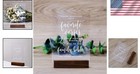 Chic Clear Acrylic Wedding Guest Book Sign With Wood Stand - 5x7 Size