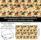 8 Sheets Western Cowboy Wrapping Paper - Not Roll - Vintage Watercolor Wild West
