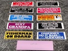 Lot Of 10 Vintage 1980 s Humorous Adult Comical Unused Old Bumper Stickers 9 x3 