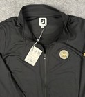 New Footjoy Pga Jacket Womens 2xl Solid Black Full Zip Stretch Performance Nwt