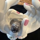 Vintage Sterling Silver  925 Sewing Thimble Filigree Design Mexico