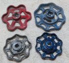 4 Vintage Industrial Machine Age Decor  Valve Handle Steampunk Altered Art
