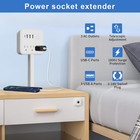 Extendable Electrical Outlet Extender Stick With Usb Ports   180   Rotating Plug