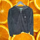 Vintage Lauren Ralph Lauren Black Velor Track Suit Size Medium