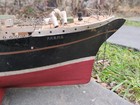 Antique Wooden Ship Model Sailing Ship Parma For Restoration Missing Masts