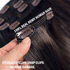 Clip In Remy 100  Real Human Hair Extensions Highlight Weft 8pcs Balayage 22 24 