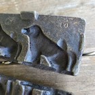Antique Toy Candy Mold  10   Cast Iron 3 Dog   Separate Unhinged Halves