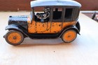 1920s Cast Iron Arcade Yellow Cab   Taxicab Toy Largest Size 9  Yellow Taxi