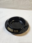 Harolds Club Casino Hotel Heavy Glass Black Ashtray  4  Reno Nevada Vintage