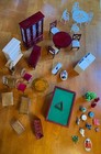 Vtg Dollhouse Miniatures Lot Grandma Core 70s Furniture Accessories Decor