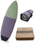 7 0  Durable Canvas Surfboard Cover - Drawstring Closure - Keeps Wax Safe