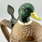 Character Mallard Duck Beer Stein Ceramic pewter Hachiya Brothers Japan 60s Vtg