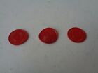 Lot Of 3 Vintage Red Plastic Missouri Sales Tax Token Tokens